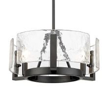 Golden 3164-3 BLK-HWG - Golden Lighting Aenon 3-light Chandelier in Matte Black